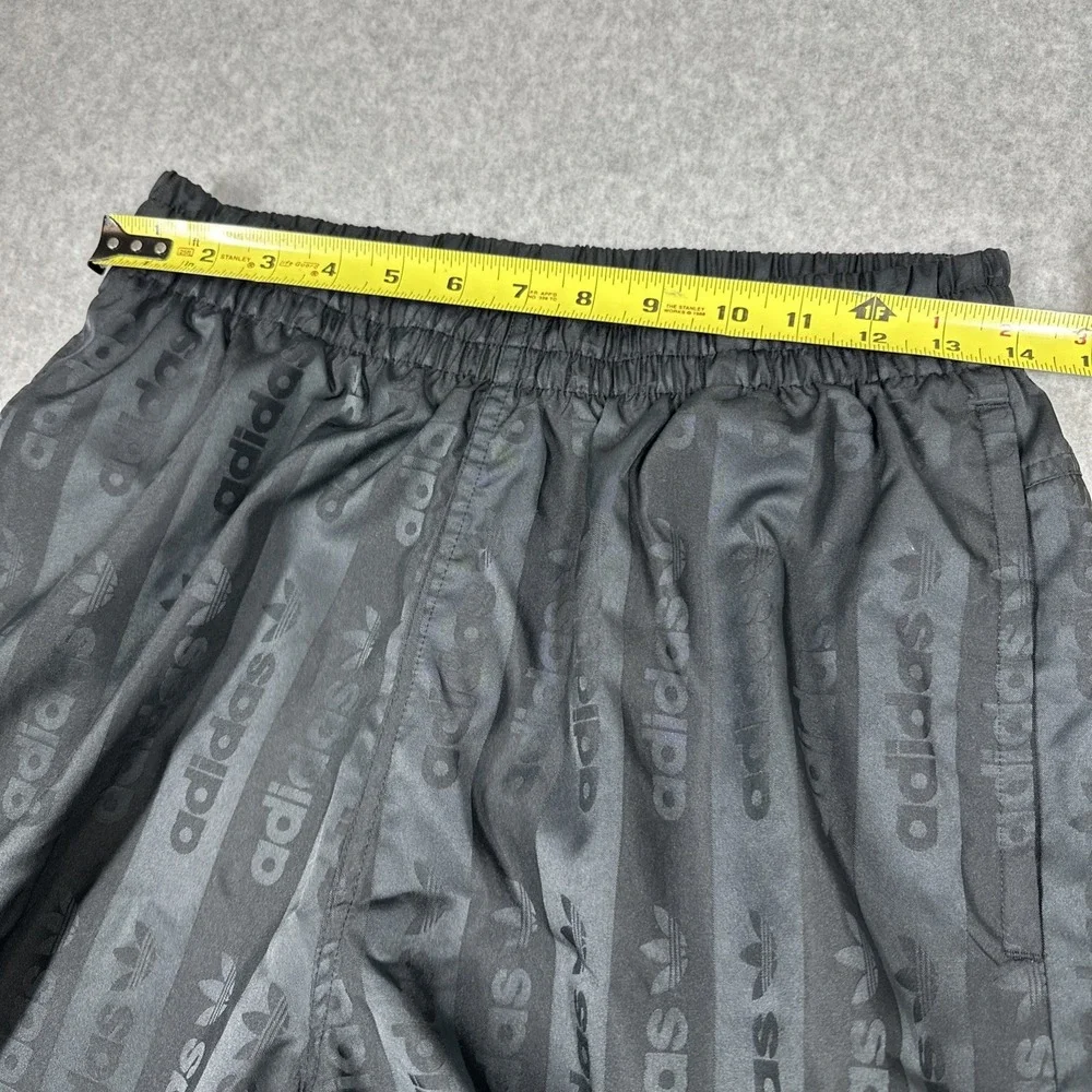 Adidas Track Jacket & Pants Men's Medium Black Logo‎ All Over Print Hooded Lined